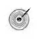 evil eye tattoo design idea