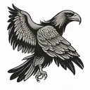 celtic raven flying tattoo design idea
