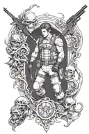 resident evil tattoo design idea