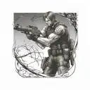 resident evil 4 tattoo design idea