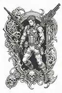 resident evil tattoo design idea
