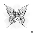 death moth tattoo design idea