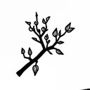 Cruz de la Victoria and Cherry Tree flowers tattoo design idea