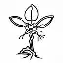 Cruz de la Victoria and Cherry Tree flowers tattoo design idea
