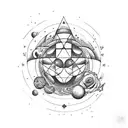 jupiter+saturne+mars+phénix+rose des vents tattoo design idea