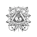 jupiter+saturne+mars+phénix+rose des vents tattoo design idea