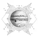 jupiter+saturne+mars+phénix+rose des vents tattoo design idea