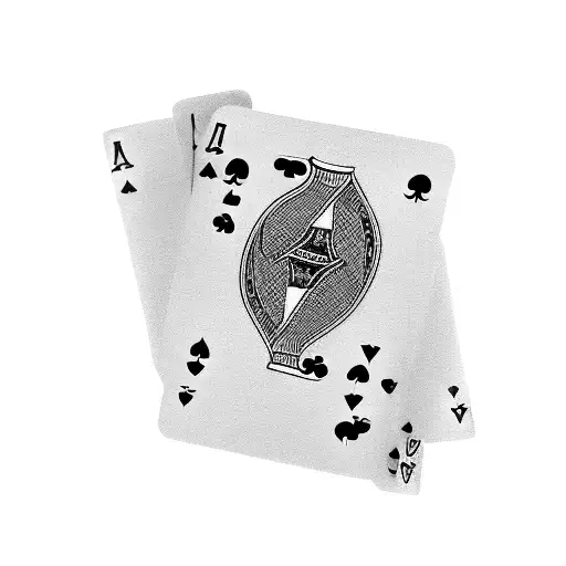 A gambling-themed sleeve with playing cards and dice tattoo design idea