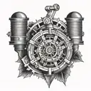 millwright tattoo design idea
