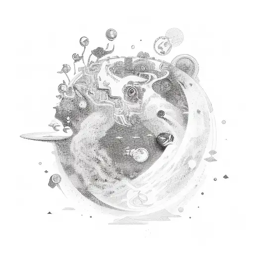 self love and universe  tattoo design idea