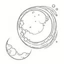 waning gibbous to waxing gibbous moon tattoo design idea