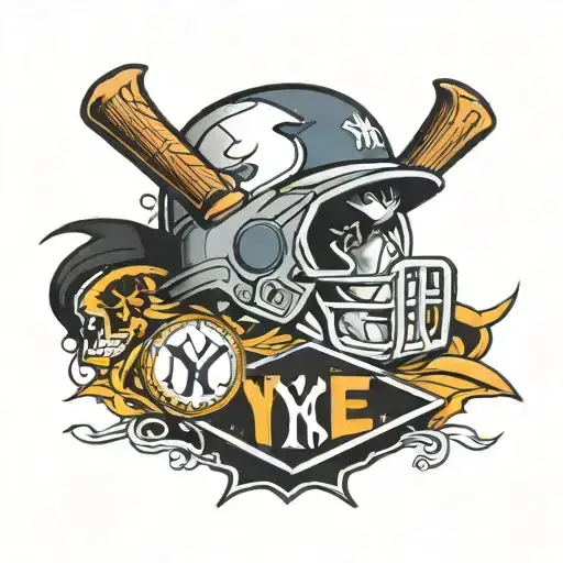 yankees steelers tattoo design idea