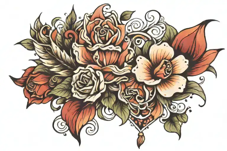 mother date of birth tattoo design idea