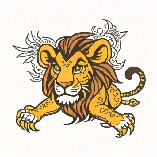 hakuna mats the lion king tattoo design idea