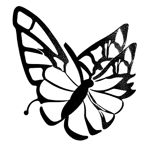 Butterfly Gipsy cart glass sphere tattoo design idea