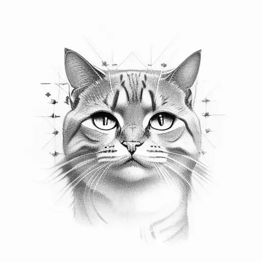 gatto nero con ali tattoo design idea
