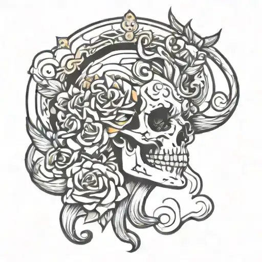 bed tattoo design idea