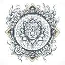 bed tattoo design idea