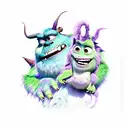 Mike and Sully Monster's Inc tattoo design idea