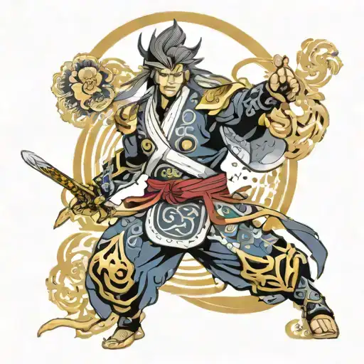 raiden shogun genshin impact tattoo design idea