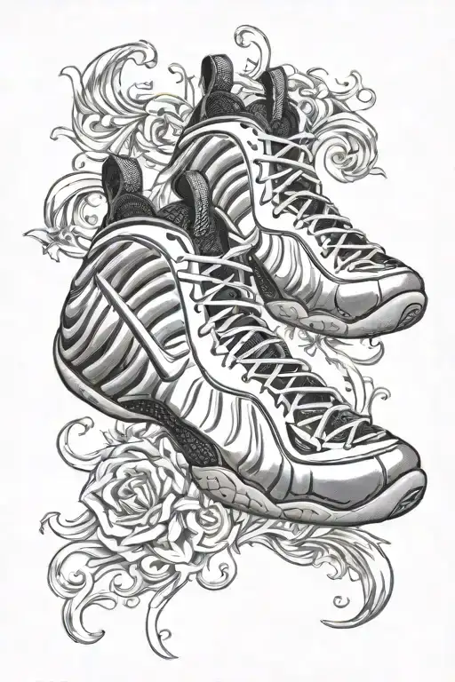 Nike foamposite tattoo design idea