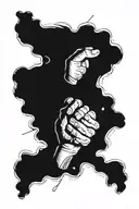 Pinky promise, holding hand holding tattoo design idea