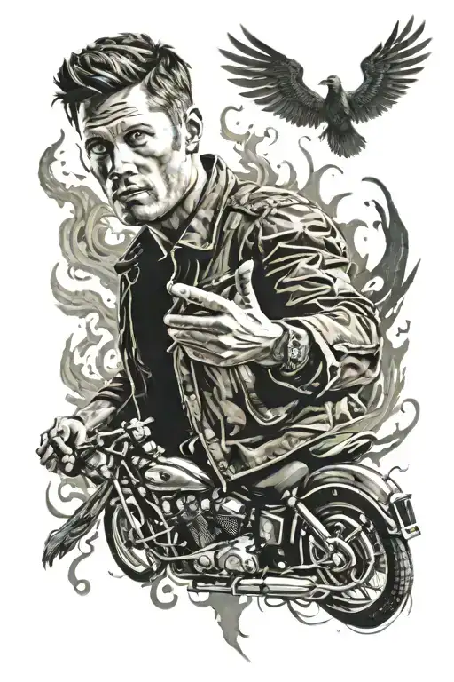 supernatural dean winchester tattoo design idea
