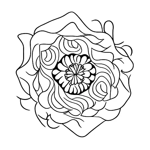 july, december, february, october birth flower tattoo design idea