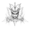 angel vs demon tattoo design idea