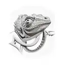 chameleon tattoo design idea