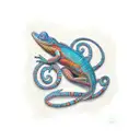 chameleon tattoo design idea