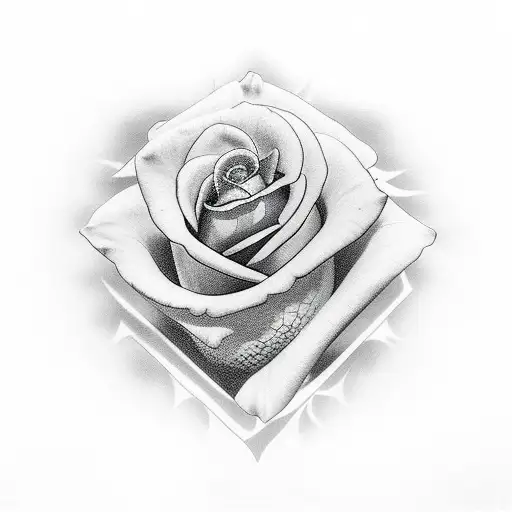 goldfish rose tattoo design idea