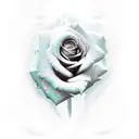 rose goldfish tattoo design idea