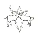 Taurus and leo star sign tattoo design idea