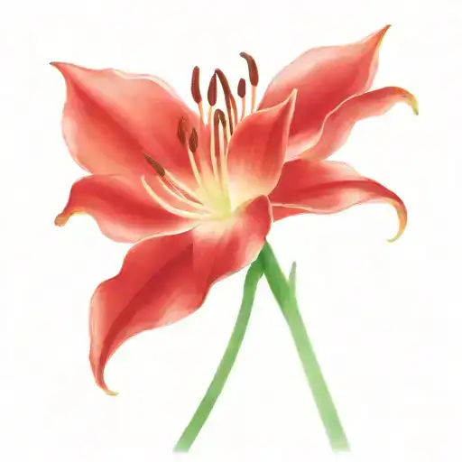 spider lily and lotus flower tattoo design idea