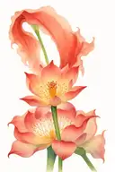 lotus flower embracing spider lily tattoo design idea