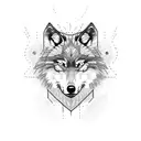 wolf and crow  tattoo design idea