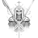Templar Knight with sword tattoo design idea