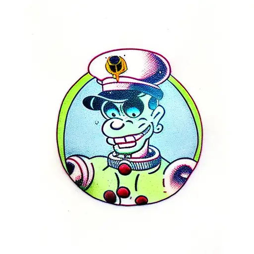 popeye with a spanner tattoo design idea