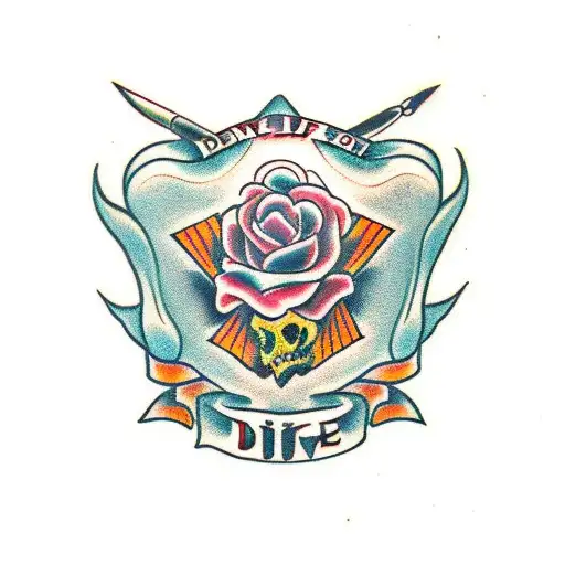 die to live tattoo design idea