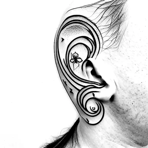 101 Unique Ear Tattoos for Men [2024 Inspiration Guide]
