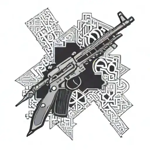 Machine Gun Kelly's lyrics incorporated into a blackwork design tattoo design idea