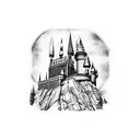 Hogwarts castle tattoo design idea