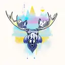 Moose tattoo design idea