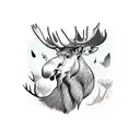 Moose tattoo design idea