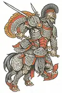 Trojan warrior tattoo design idea