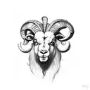 Ram, Geometric Lines, Angry tattoo design idea
