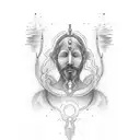 a scribe with the words "deep in the silence our fate entwine, create and consciously free the mind." tattoo design idea