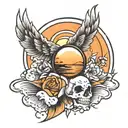 sunrise tattoo design idea