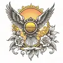 sunrise tattoo design idea